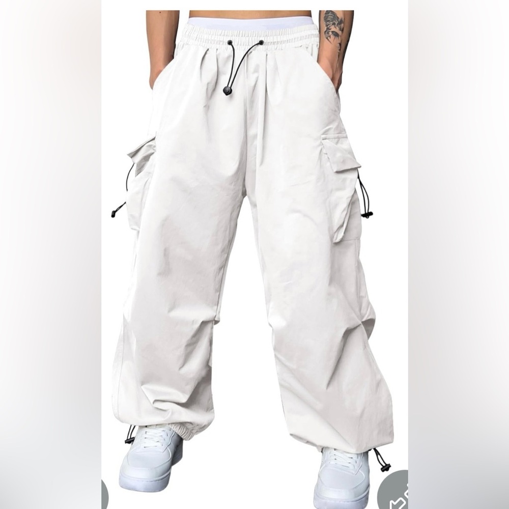 Men's White Cargo Pants
